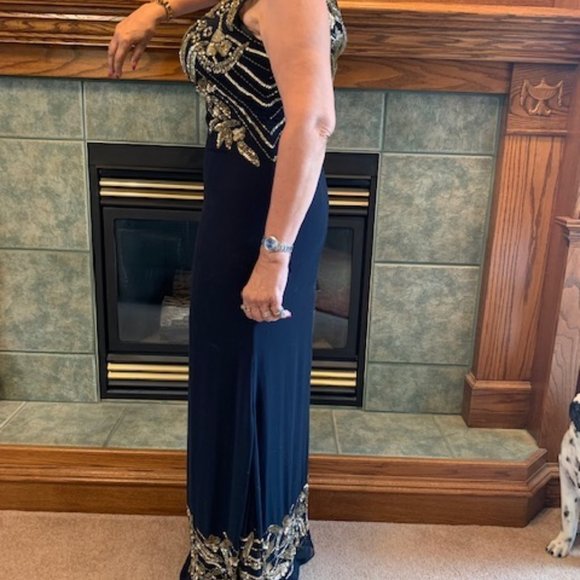 Beautiful Formal Navy Polyester - Picture 3 of 4